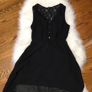 Lacey Button-Up Hi-Low Dress